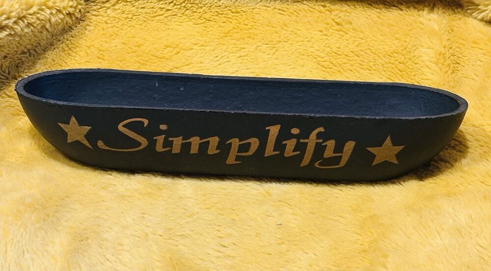 Vintage Wood Tray Valet Organizer Trinket Holder Simplify Family 11” Decor Farm